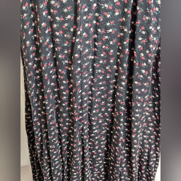 All That Jazz Vintage Black Floral Cottagecore Maxi Dress - Picture 5 of 7